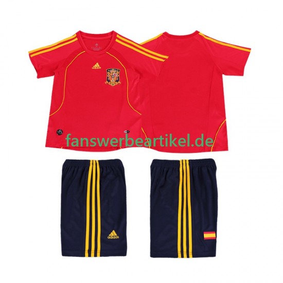 Retro Trikot Spanien Kinder Heimausrüstung 2008 Kurzarm
