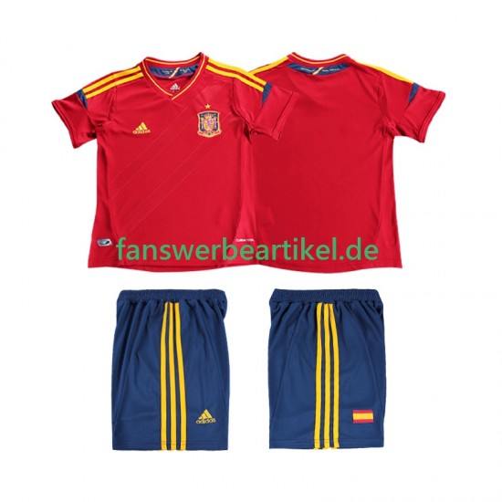 Retro 2012 Trikot Spanien Kinder Heimausrüstung Kurzarm