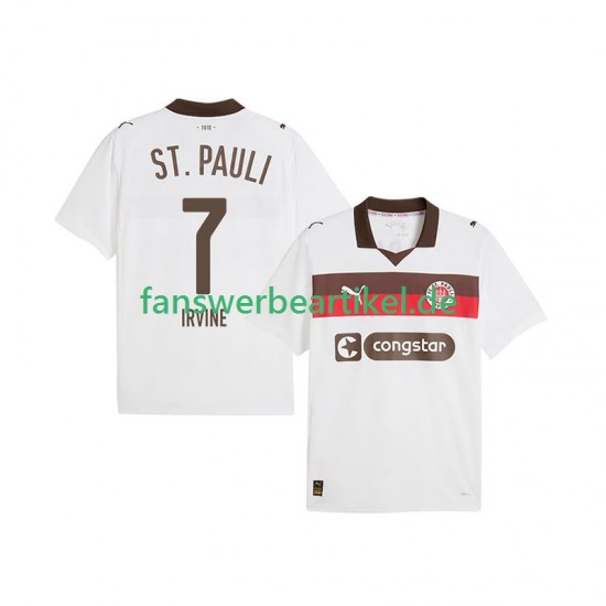 St. Pauli Jackson Irvine 7 Trikot Herren Auswärtsausrüstung 2025-2026 Kurzarm