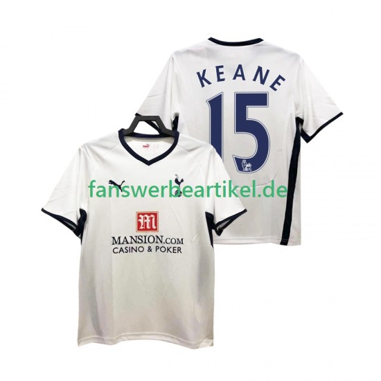 Keane 15 Retro 2009 Trikot Tottenham Hotspur Herren Heimausrüstung 2008 Kurzarm