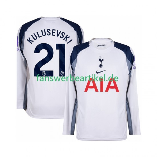 Kulusevski 21 Trikot Tottenham Hotspur Herren Heimausrüstung 2025-2026 Langarm