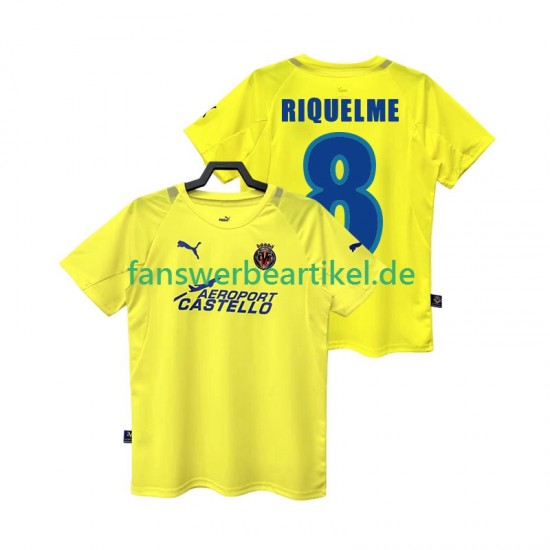 RIQUELME 8 Retro 2005 Trikot Villarreal CF Herren Heimausrüstung 2006 Kurzarm