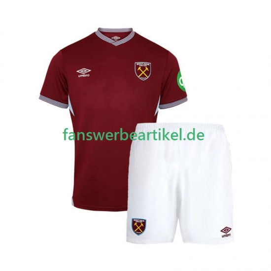 Trikot West Ham United Kinder Heimausrüstung 2025-2026 Kurzarm