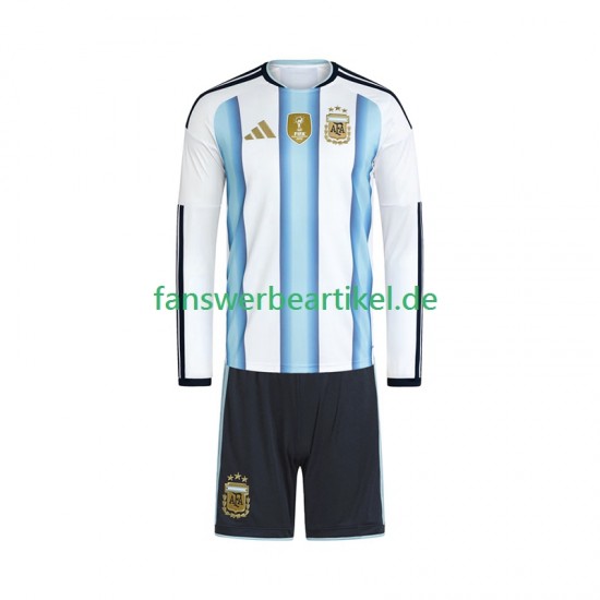Trikot Argentinien Kinder Heimausrüstung WM 2026 Langarm