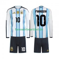Maradona 10 Trikot Argentinien Kinder Heimausrüstung WM 2026 Langarm
