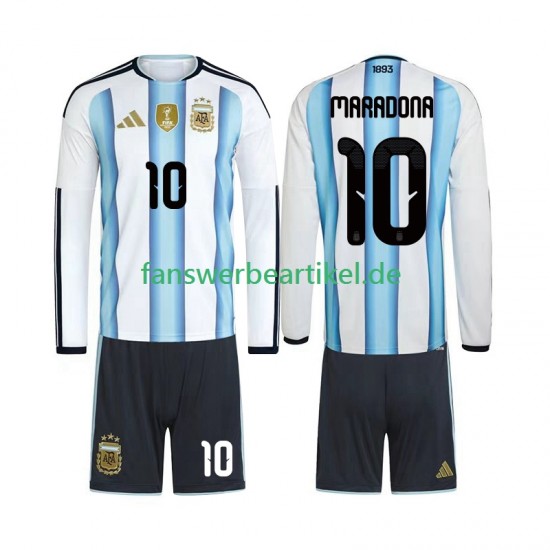 Maradona 10 Trikot Argentinien Kinder Heimausrüstung WM 2026 Langarm
