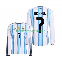 Rodrigo De Paul 7 Trikot Argentinien Herren Heimausrüstung WM 2026 Langarm