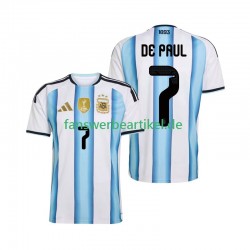Rodrigo De Paul 7 Trikot Argentinien Herren Heimausrüstung WM 2026 Kurzarm
