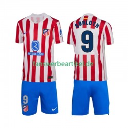 Alexander Sorloth 9 Trikot Atlético Madrid Kinder Heimausrüstung 2025-2026 Kurzarm