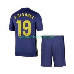 Julian Alvarez 19 Trikot Atlético Madrid Kinder Auswärtsausrüstung 2025-2026 Kurzarm