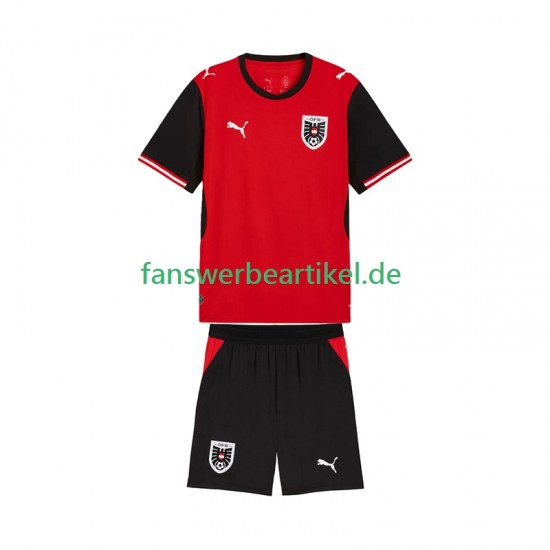 Trikot Österreich Kinder Heimausrüstung WM 2026 Kurzarm