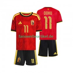 Jeremy Doku 11 Trikot Belgien Kinder Heimausrüstung WM 2026 Kurzarm