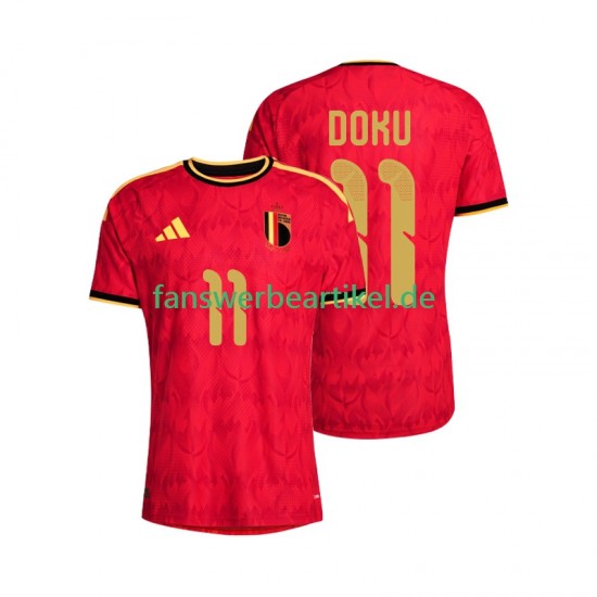 Jeremy Doku 11 Trikot Belgien Herren Heimausrüstung WM 2026 Kurzarm