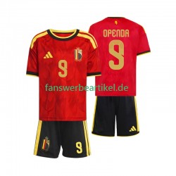 Openda 9 Trikot Belgien Kinder Heimausrüstung WM 2026 Kurzarm