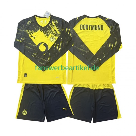 Trikot Borussia Dortmund Kinder Heimausrüstung 2025-2026 Langarm