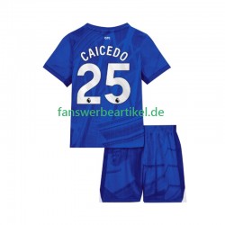 Moises Caicedo 25 Trikot Chelsea Kinder Heimausrüstung 2025-2026 Kurzarm