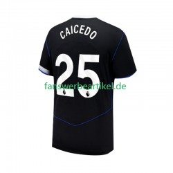 Moises Caicedo 25 Trikot Chelsea Herren Ausweich ausrüstung 2025-2026 Kurzarm