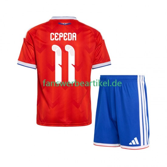 Lucas Cepeda 11 Trikot Chile Kinder Heimausrüstung 2026 Kurzarm
