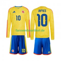 James Rodriguez 10 Trikot Kolumbien Kinder Heimausrüstung WM 2026 Langarm