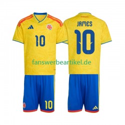 James Rodriguez 10 Trikot Kolumbien Kinder Heimausrüstung WM 2026 Kurzarm