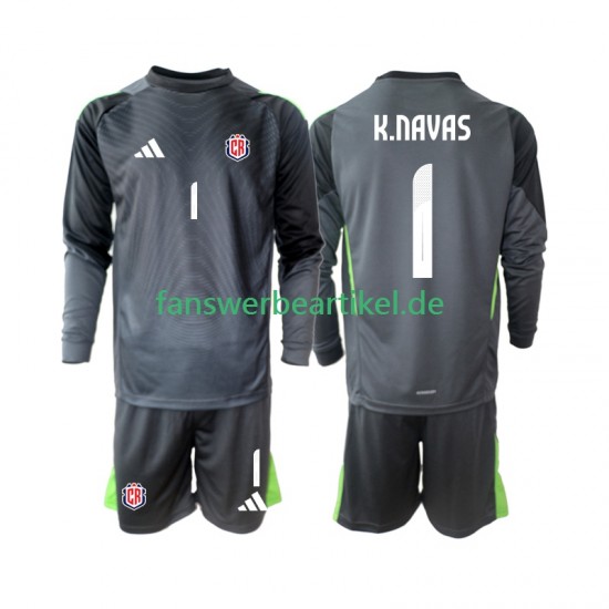 Keylor Navas 1 Torwart Trikot Costa Rica Kinder Auswärtsausrüstung 2025 Langarm