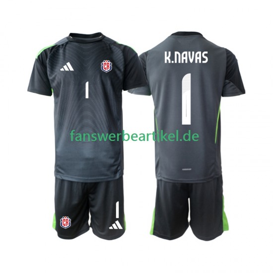 Keylor Navas 1 Torwart Trikot Costa Rica Kinder Auswärtsausrüstung 2025 Kurzarm