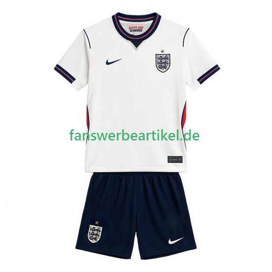 Trikot England Kinder Heimausrüstung WM 2026 Kurzarm
