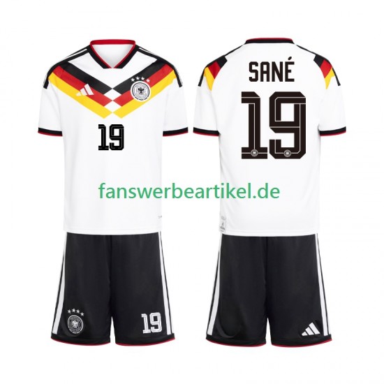 Leroy Sane 19 Trikot Deutschland Kinder Heimausrüstung WM 2026 Kurzarm