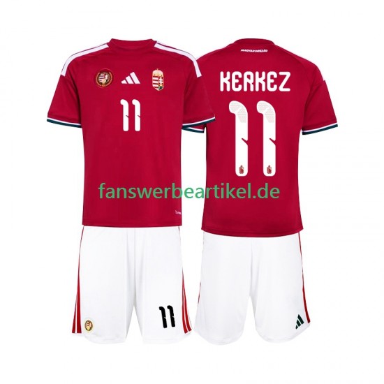 Kerkez 11 Trikot Ungarn Kinder Heimausrüstung WM 2026 Kurzarm