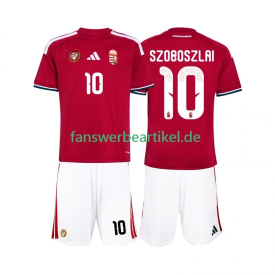Szoboszlai 10 Trikot Ungarn Kinder Heimausrüstung WM 2026 Kurzarm