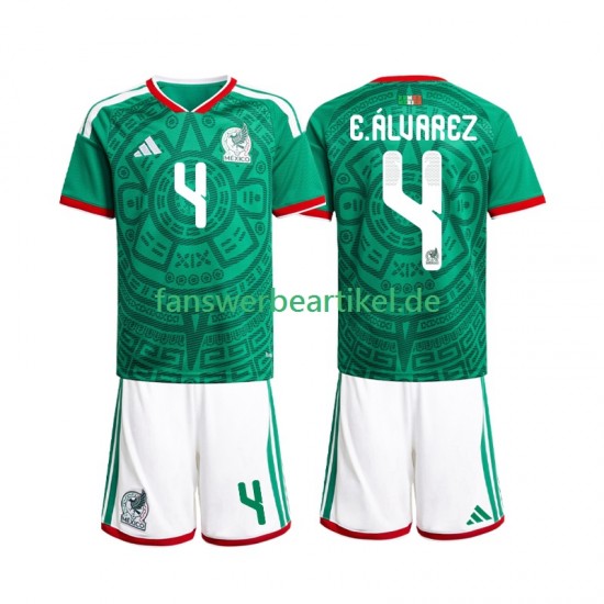 Edson Alvarez 4 Trikot Mexiko Kinder Heimausrüstung WM 2026 Kurzarm