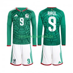 Raul Jimenez 9 Trikot Mexiko Kinder Heimausrüstung WM 2026 Langarm
