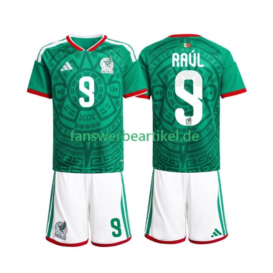 Raul Jimenez 9 Trikot Mexiko Kinder Heimausrüstung WM 2026 Kurzarm