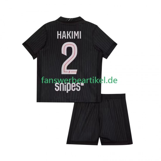 Achraf Hakimi 2 Trikot Paris Saint-Germain Kinder Viertes ausrüstung 2025-2026 Kurzarm