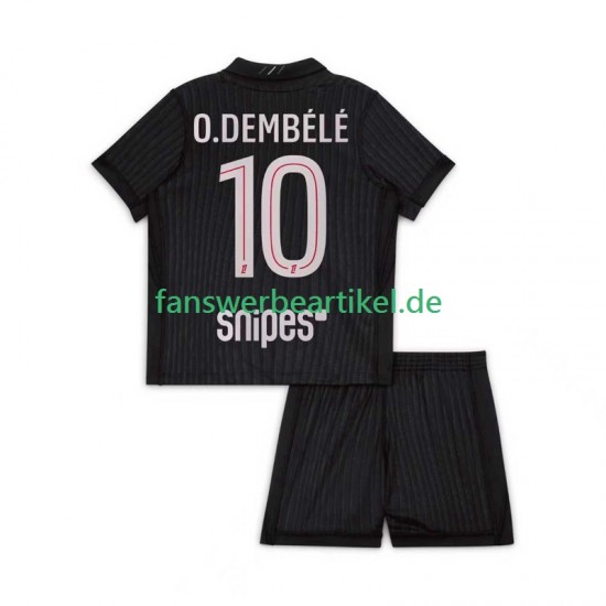 Ousmane Dembele 10 Trikot Paris Saint-Germain Kinder Viertes ausrüstung 2025-2026 Kurzarm