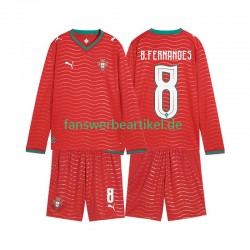 Bruno Fernandes 8 Trikot Portugal Kinder Heimausrüstung WM 2026 Langarm