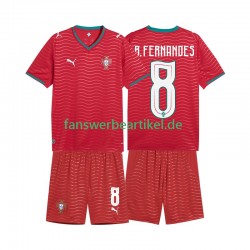 Bruno Fernandes 8 Trikot Portugal Kinder Heimausrüstung WM 2026 Kurzarm