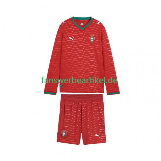 Trikot Portugal Kinder Heimausrüstung WM 2026 Langarm