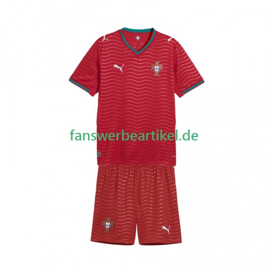 Trikot Portugal Kinder Heimausrüstung WM 2026 Kurzarm