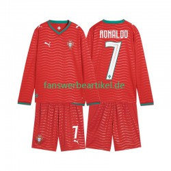 Cristiano Ronaldo 7 Trikot Portugal Kinder Heimausrüstung WM 2026 Langarm