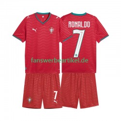 Cristiano Ronaldo 7 Trikot Portugal Kinder Heimausrüstung WM 2026 Kurzarm