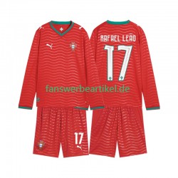 Rafael Leao 17 Trikot Portugal Kinder Heimausrüstung WM 2026 Langarm