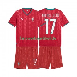 Rafael Leao 17 Trikot Portugal Kinder Heimausrüstung WM 2026 Kurzarm