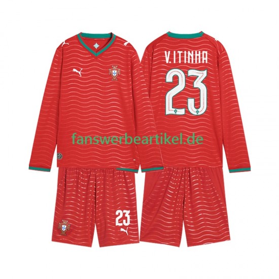 Vitinha 23 Trikot Portugal Kinder Heimausrüstung WM 2026 Langarm