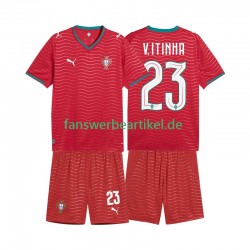 Vitinha 23 Trikot Portugal Kinder Heimausrüstung WM 2026 Kurzarm