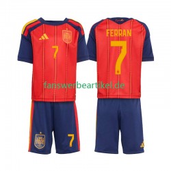 Ferran Torres 7 Trikot Spanien Kinder Heimausrüstung WM 2026 Kurzarm