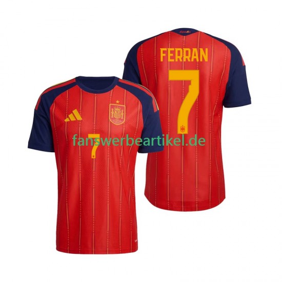 Ferran Torres 7 Trikot Spanien Herren Heimausrüstung WM 2026 Kurzarm