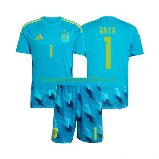 David Raya 1 Torwart Trikot Spanien Kinder Heimausrüstung WM 2026 Kurzarm
