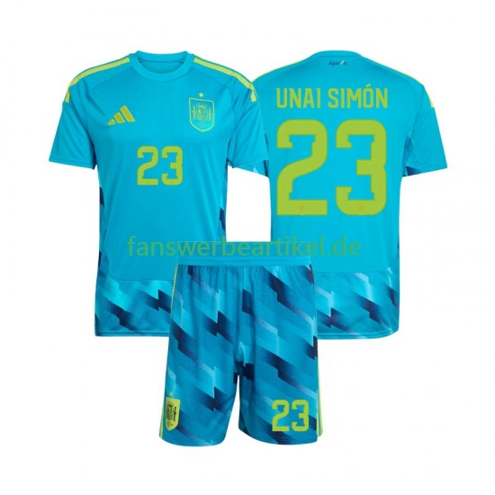 Unai Simon 23 Torwart Trikot Spanien Kinder Heimausrüstung WM 2026 Kurzarm