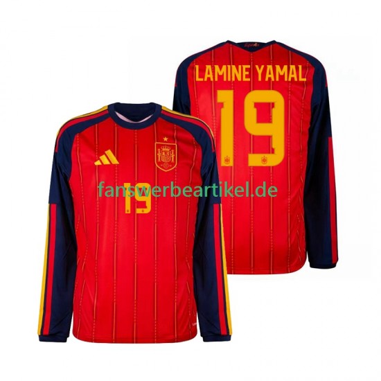 Lamine Yamal 19 Trikot Spanien Herren Heimausrüstung WM 2026 Langarm